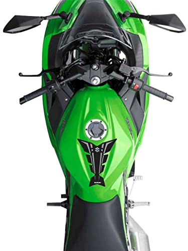 Image of 3D Embossed Bike Racing Tank Pad /Tank Sticker with SIDEPADS for Brand Specific Bikes Pack of 3 (BKTPSIDVAR) (SUZK1)