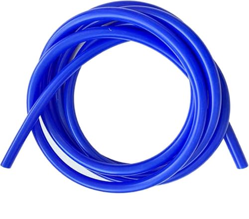 5 Metros Manguera de Silicona, ID 4mm,OD 8mm Manguera De Vacío De Silicona Alta Temperatura Manguitos Coche Tubo de Presión para Automóviles para Motor de Coche Refrigerante Turbo (Azul)