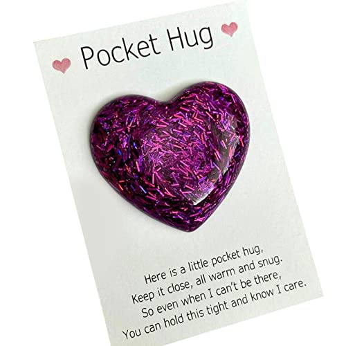 Rovos Pocket Hug Heart With Greeting Cards, Mini Cute Pocket Hug Decoration Gifts For Birthday Wedding Thanksgiving Christmas Party #TOP11