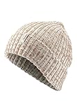 Sterntaler Strickmütze auch weichem Melange Garn - Unisex Beanie im Rippenstrick - Wintermütze mit Umschlag - Kinder Mütze - braun, 53
