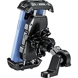 Kaedear(カエディア) バイク スマホホルダー 携帯ホルダー 振動吸収 マウント バイク用スマホホルダー サイドレバー ロック 耐久強度 スライドロック/KDR-M28CJ (17mmボール/振動吸収)