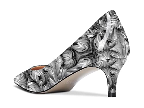 Aachcol Women Kitten Low Heel Pumps Slip-on Square Toe Dress Shoes Office Party 2 Inch3