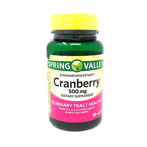 Spring Valley Standardized Extract Cranberry, 500 Mg, 30 Tablets Spring Valley Standardized Extract Cranberry, 500 Mg, 30 Tablets