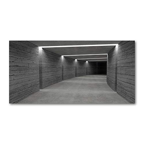 Splashback guard en verre securit 120x60 gris style industriel béton
