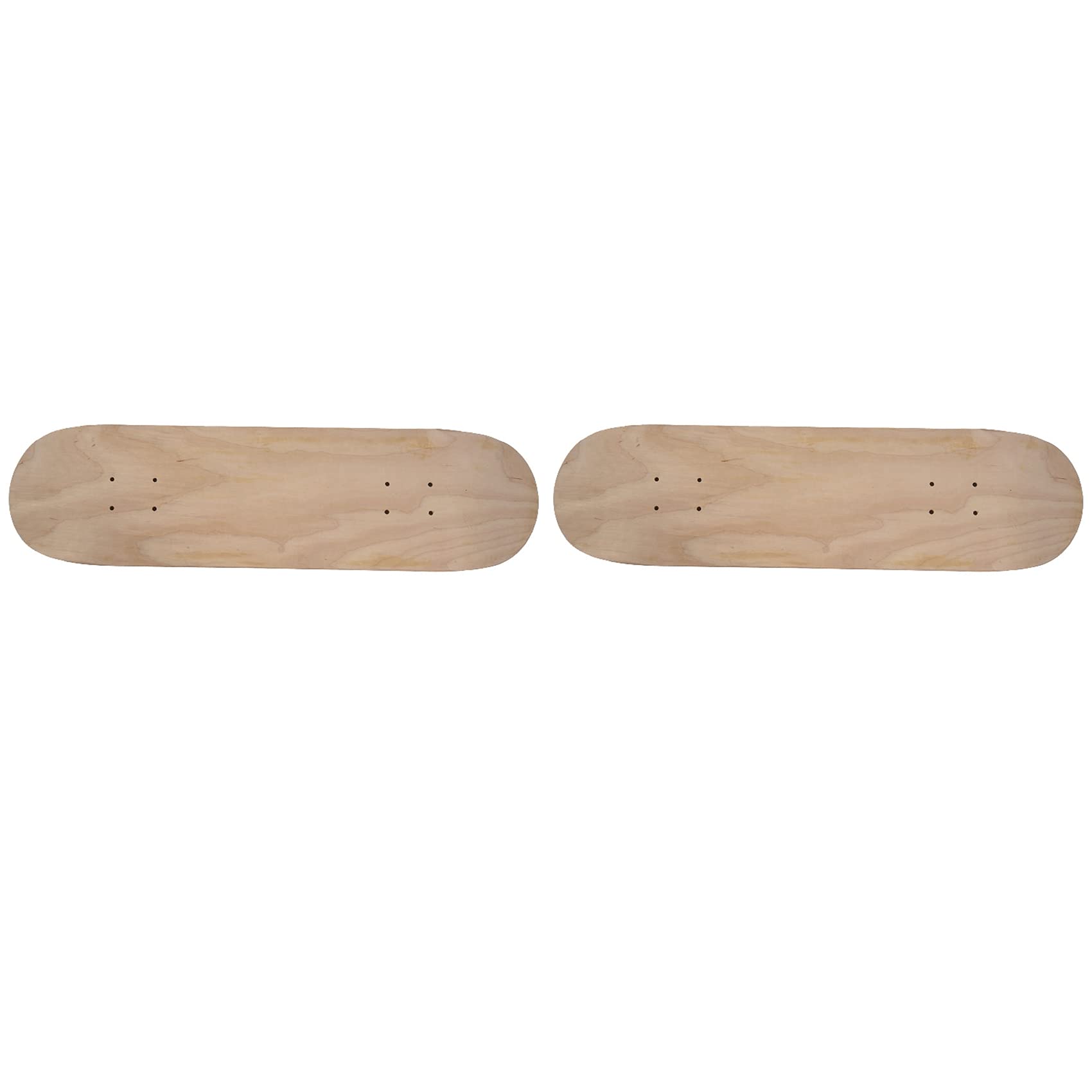 2X Planches à roulettes Doubles Concaves Vierges, Double Couche, Blanc, éRable, 8 Pouces