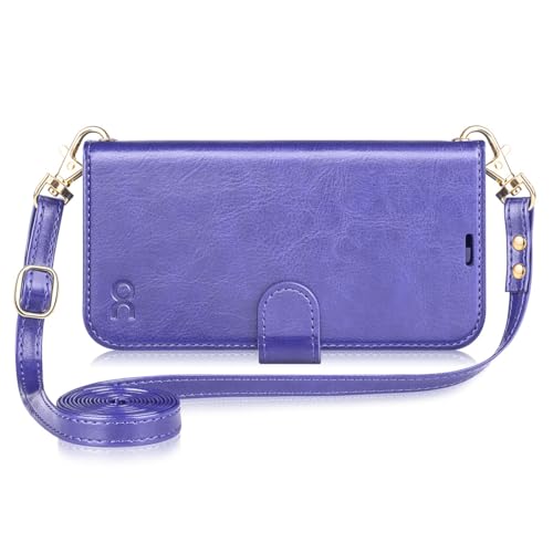 OCASE for iPhone 16 Plus Wallet Case with Shoulder Strap Phone Case for Women Crossbody Phone Case with Card Holders RFID Blocking Kickstand Shockproof TPU Inner Shell 6.7 Inch-Purple by OCASE - Used condition - CA$29.30