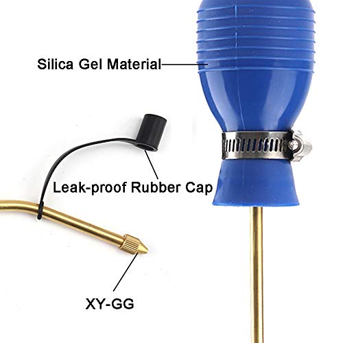 Image of Sbestily Bug Treatment Powder Duster /Large Diatomaceous Earth Bulb Duster /Powder Applicator /Garden Applicator /Bulb with Long Copper Tube for Indoor and Outdoor Insect Treatment Blue (Pack of 2)