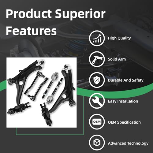 Torsiva 6pc Front Lower Control Arm Ball Joint Tie Rod End Link Compatible with Fit for Honda Civic 2016 2017 2018 2019#OE K623649 K623650 EV801274 ES801251 ES801250 by Torsiva - Used condition - Image 4