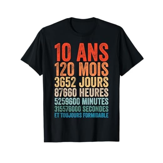 10 ans garçons filles enfants 10e anniversaire T-Shirt