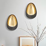 NativeSkins Ember Metal Wall Candle Sconce Set of Two Wall Candle Holders - Set of 2 Handcrafted Decorative Tea Light Sconces for Living Room Gold Tea Holder