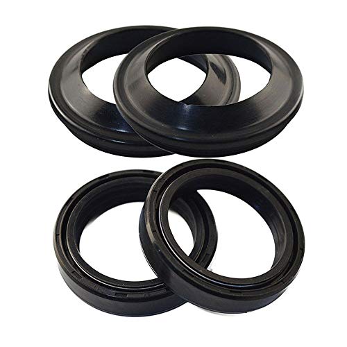 ReFaXi Deterioro del Amortiguador de amortiguadores de amortiguadores de Horquilla Delantera y Sello de Aceite para Motocicletas (4 Piezas, 41x53x8/10.5)