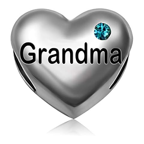 JMQJewelry Grandma Mom Love Heart Birthday Birthstone Jan-Dec Month Charms for Bracelets Son Daughter Girl Boy Gifts Cover