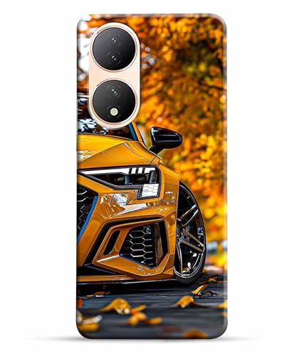 Image of Racing Car Rider Printed Hard Back Case Cover & Compatible for Vivo Y100 5G | V2239 (Multicolor) - D1815