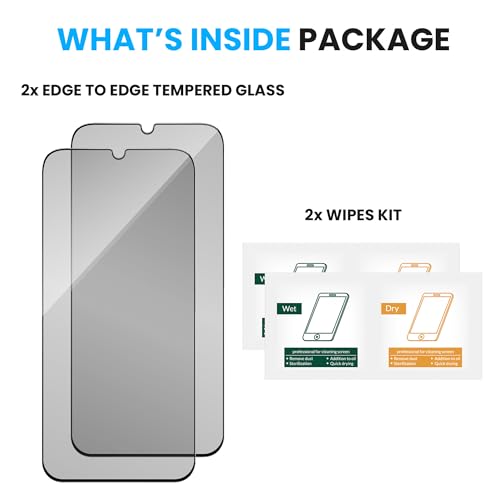 Image of ArmourPro Anti-Glare Matte Tempered Glass for ealme C83, P4 Lite and Realme Narzo 100 Lite, Pack of 2, Anti Fingerprint Screen Protector, 9H Scratch Resistant, Smooth Touch, Full Edge to Edge Coverage