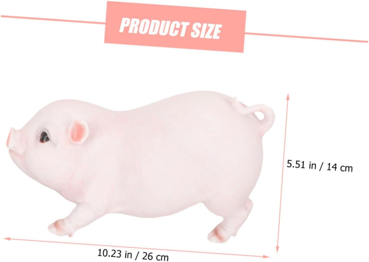 Alipis 2pcs Resin Pig Figurines Cute Garden Sculptures Adorable Animal Tabletop Ornaments for Home and Outdoor Decor