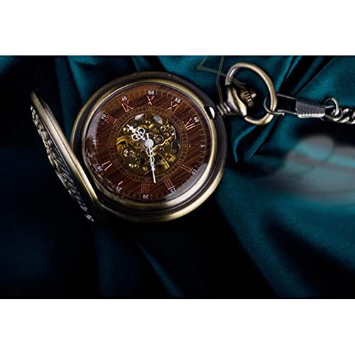 Reloj de bolsillo mecánico de estilo retro para complementar trajes clásicos de caballero 5