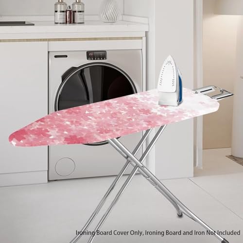 Image of Novelty Ironing Board Cover, Gradient Pink Floral Pattern 15x54 Ironing Board Cover, Stain Resistant and Non Slip, Elastic Edges,Fashion Home Decoration