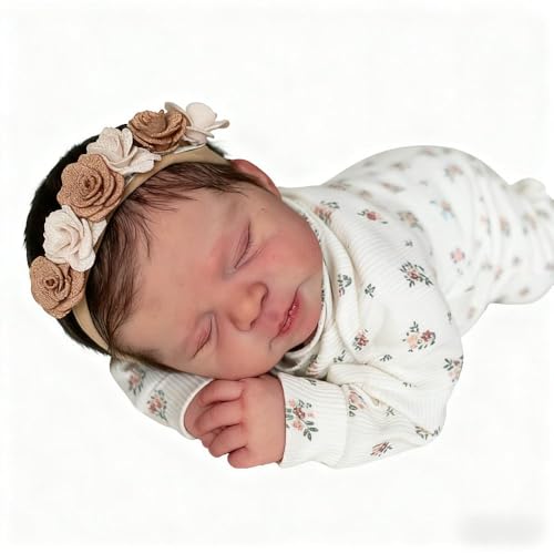 Muñeca bebé reborn realista de vinilo 18 pulg miniatura 6