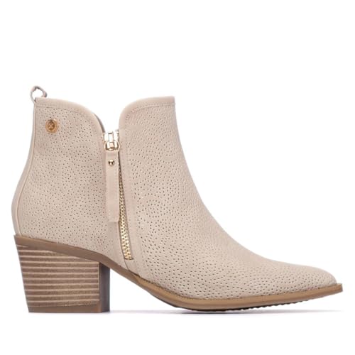 XTI   Botas Camperas Mujer Beige   Calzado Cómodo y Versátil   Moda casual   Modelo 14526601 (Talla 41)