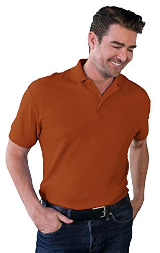 BG7500 - Men's Value Soft Touch Pique Polo (Large, Burnt Orange)