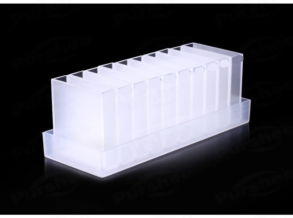 Cubeta de vidrio estándar de 4 piezas con tapa: volumen de 14 ml, longitud de recorrido de 40 mm,