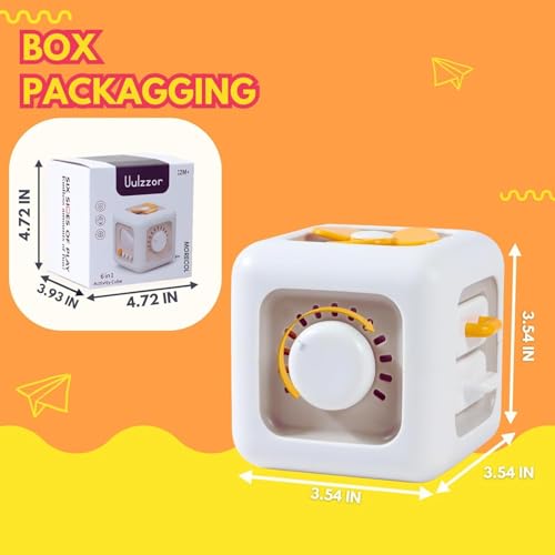 Image of Montessori Toys for 1 Year Old Boy, 6 in 1 Busy Activity Cube Toys for Toddlers 1-3 Learning Fine Motor Skills, Travel Toy for 12-18 Months Baby, One Year Old Girl Birthday Gifts,White