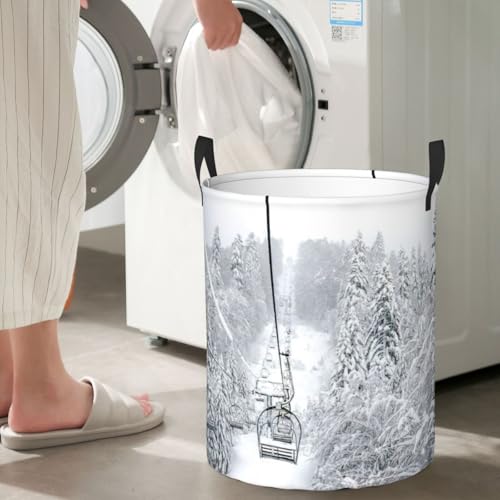 Grand panier à linge design téléski en textile premium - 8