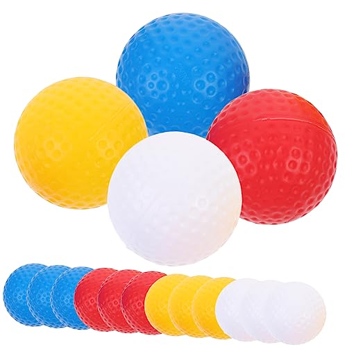 BESTonZON 16Pcs Golf Practice Balls Hollow for Backyard Training Swing Practice Compact Design Bright Colors for Fun Learning