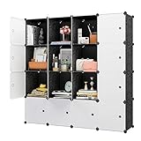 KOUSI Large Cube Storage -14'x18' Depth (16 Cubes) Organizer Shelves Clothes Dresser Closet Storage...