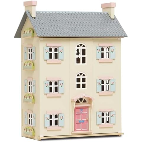 Le Toy Van - Gorgeous Cherry Tree Hall Large 4 Storey Wooden Doll House Play Set For Girls or Boys | Great As A Gift | Suitable for Ages 3+ Cover