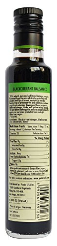 Pödör Premium Blackcurrant Balsamico - 8.4 Fl. Oz. - 100% Natural, Aged In Oak Barrels, Fermented, Unfiltered, Gluten-Free, Non-Gmo In Glass Bottle #TOP1