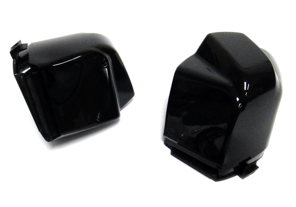 RZG 2x Seitenspiegelblinker mit schwarz-rauchfarbener Linse und bernsteinfarbener LED-Marker-Repeaterleuchte für Transit Custom Tourneo Custom 2012-2023