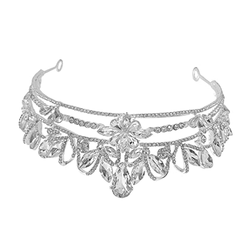 Corona de cristal Diademas de moda Decoración antigua Decoraciones for el cabello Tiaras Vestido de novia Tiara Tiaras for mujer Corona hecha a mano Novia Corona elegante Corona de novia brillante Cor