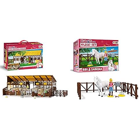 CRAZE Bibi und Tina Bibi & Tina Reiterhof mit Pferden, Spielfiguren und Zubehör & Set Tina BIBI & Tina Pflege Pferdeset Pferdefiguren Spielfiguren Bibi und Pferd Sabrina inkl. Zubehör, Bibi & Sabrina Cover