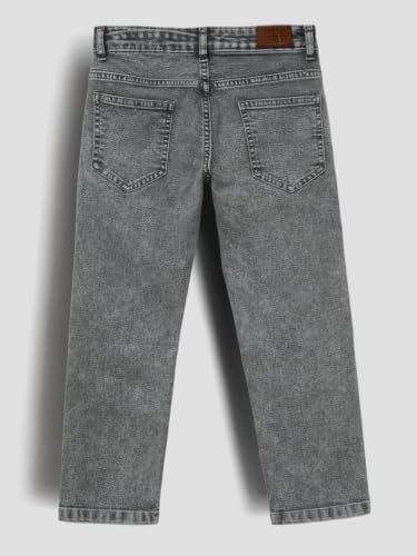 Image of Urbano Juniors Boy's Straight Fit Washed Denim Jeans Stretchable