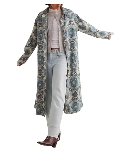 Free People Women's We The Free Brick Lane Jacquard Maxi Shirt Jacket