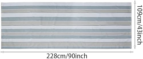 Miniatura 2 de Juego de columpio, 43 x 90 pulgadas, resistente e impermeable, cubierta de lona de repuesto, cubierta de toldo para techo de patio de juegos,