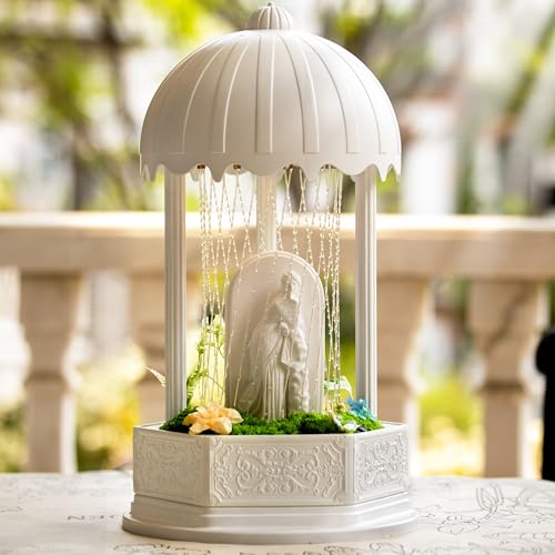 LumiRuiss Eternal Flow | MINI Vintage Rain Oil Lamp & Aroma Diffuser | Kinetic Art Display Stand for Collectibles | Mid-Century Modern Aesthetic Mood Lighting for Home & Studio