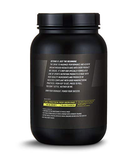 amazon brand - own pwr elite series protein powder vanilla ice cream 2 lb protein blend whey isolate milk isolate micellar casein