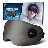 RELX ホットアイマスク 充電式×コードレス【日本企業企画】アイウォーマー アイマスク 睡眠用 快眠グッズ 軽量 遮光 チャコールグレー