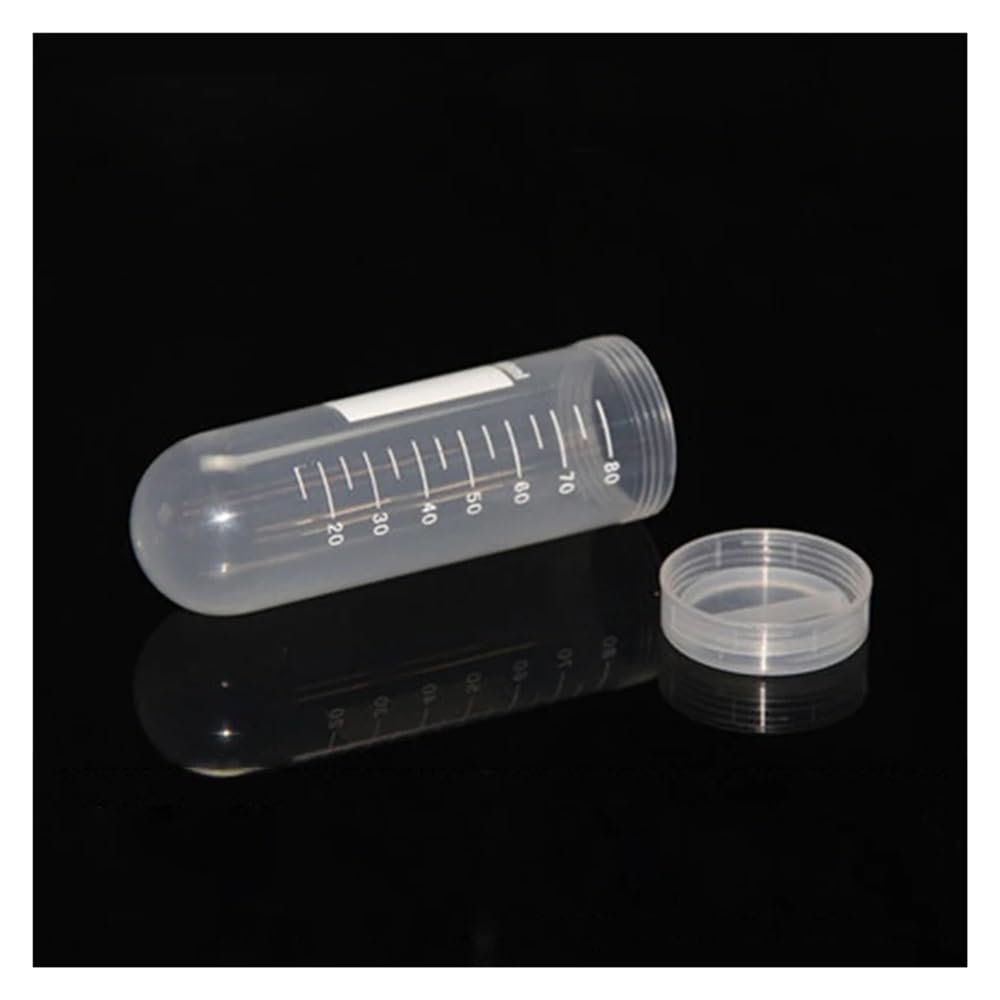 Lot de 12 tubes à centrifuger en plastique de 100 ml avec graduation, tube d'échantillon avec bouchon à vis, for PCR