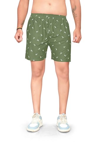Image of Men's Cotton Blend Combo of 2 Printed Boxer Side Pockets Shorts 02