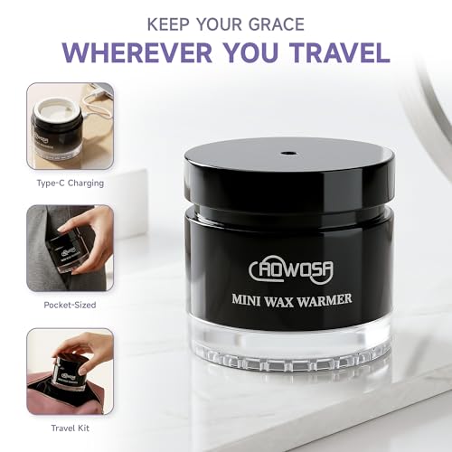 Image of Nose Waxing Warmer Men, Mini Wax Warmer for Nose Eyebrow Ear Hair Removal, Portable Wax Melter USB Fast Heat Smart Constant Temp, for Home Travel Use