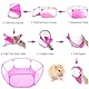 1 Stücke Atmungsaktiver Hamster Laufstall, Tragbarer Kleintier Laufstall, Kleintierkäfig Zelt, Tragbarer Laufstall Kleintiere, für Meerschweinchen, Kaninchen, Hamster (Rosa)