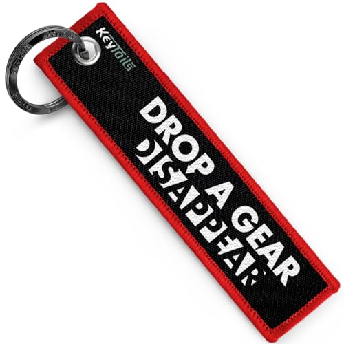 Image of KEYTAILS Keychains, Premium Quality Key Tag for Motorcycle, Car, Scooter, ATV, UTV [Drop A Gear & Disappear]