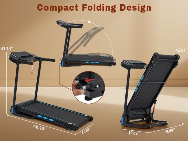 Caminadora Eléctrica CZBZ 3.5HP Plegable, Inclinación Manual 6%, 10 MPH miniatura 7