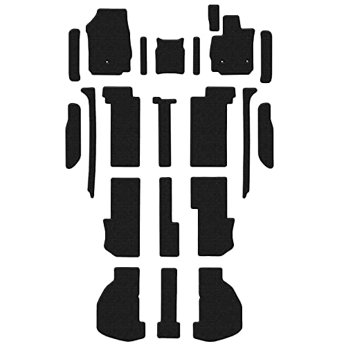 【厚さ20mm最高級マット】Aviles アルファード ヴェルファイア 30系 フロアマット(01:形状【1】, 09:無地 ブラック)