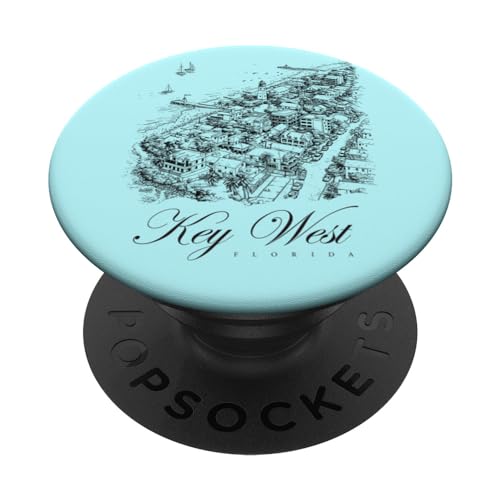 Key West Florida Vintage Nautische Karte Reise Souvenir PopSockets mit austauschbarem PopGrip