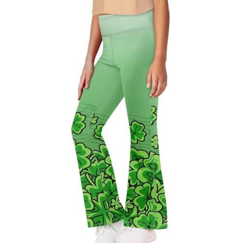 Girls High Waisted St. Patrick's Day Leggings 5-14t Code Elegant Running Comfortable Girls3
