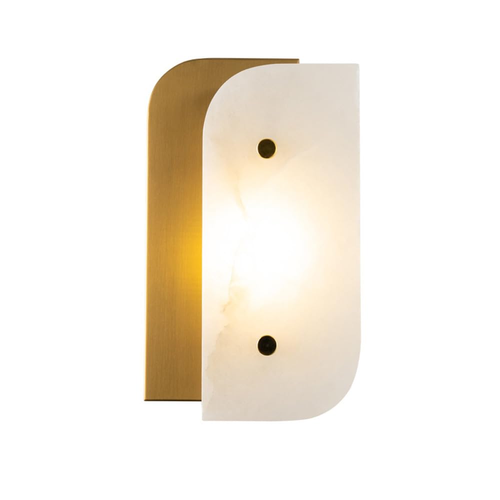 Renter Friendly Gold Marble Wall Sconce Indoor Large Modern White Alabaster Wall Sconce Linear Frosted Glass Bathroom Vanity Wall Mount Light Fixture Bedroom Wall Lamp For Living Room Hallway Hotels K